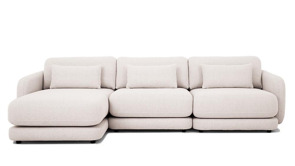 Chaiseloungue 3er-Sofa Liegefläche links - skandinavisches Design