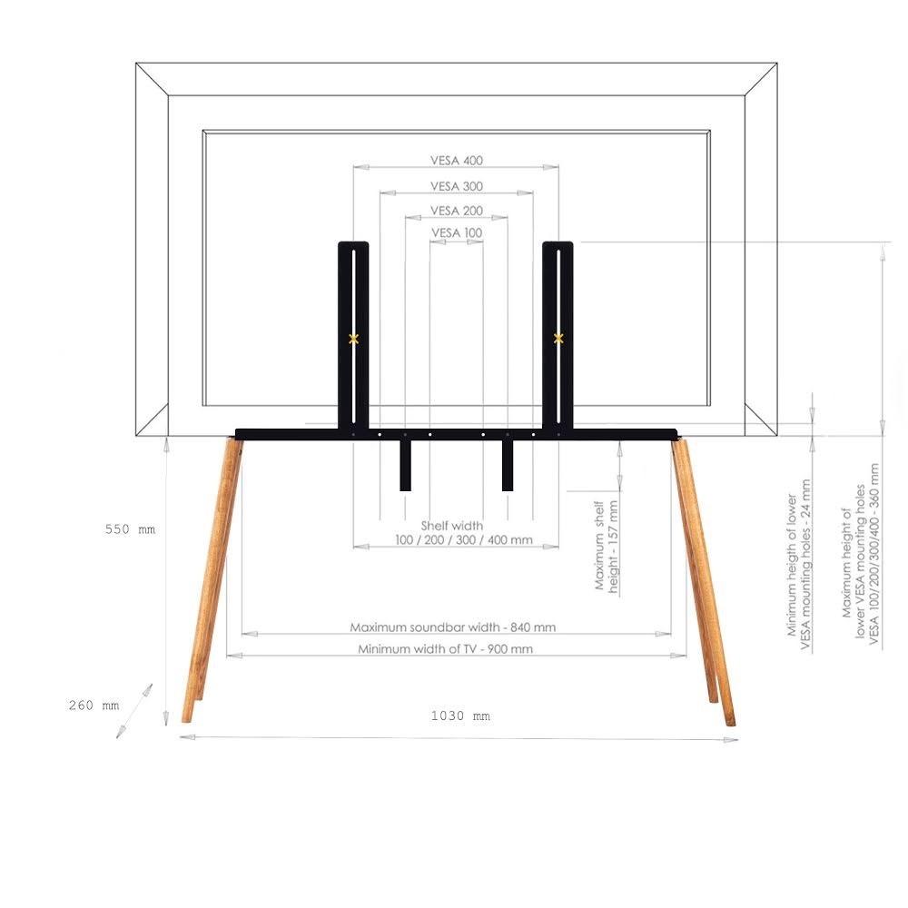 TV-Ständer JALG 42-55 Zoll