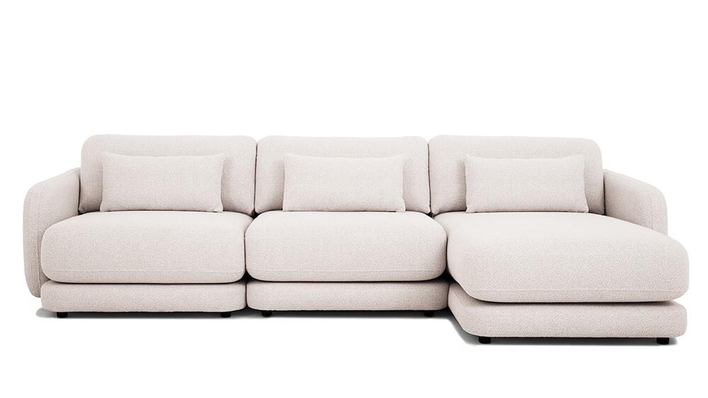 Chauseloungue 3er-Sofa skandinavisches Design