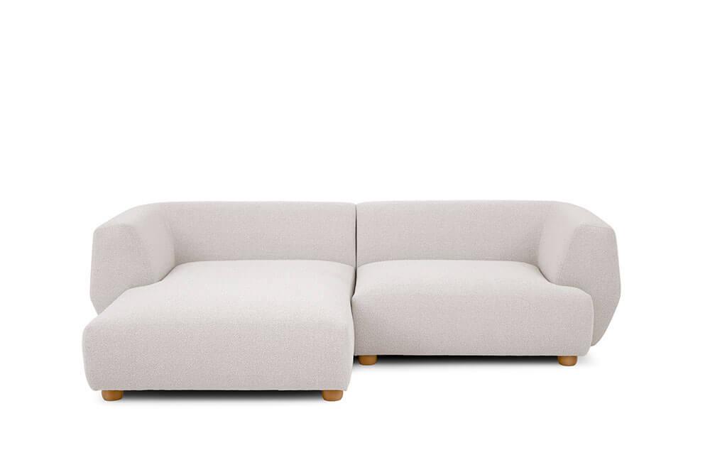 Zeitloses Designer-Sofa mit Liegefläche links skandinavisch