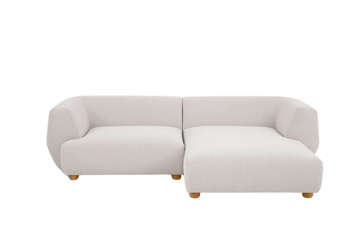 Chaiselounge-3er-Sofa Cava weiß skandinavisches Design