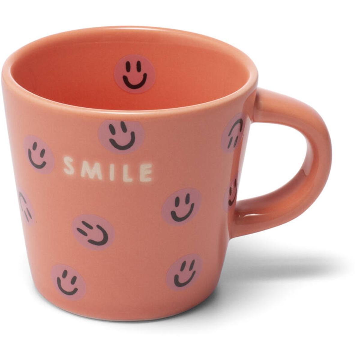 VONDELS Keramik Espresso Tasse SMILE - koralle - 80ml