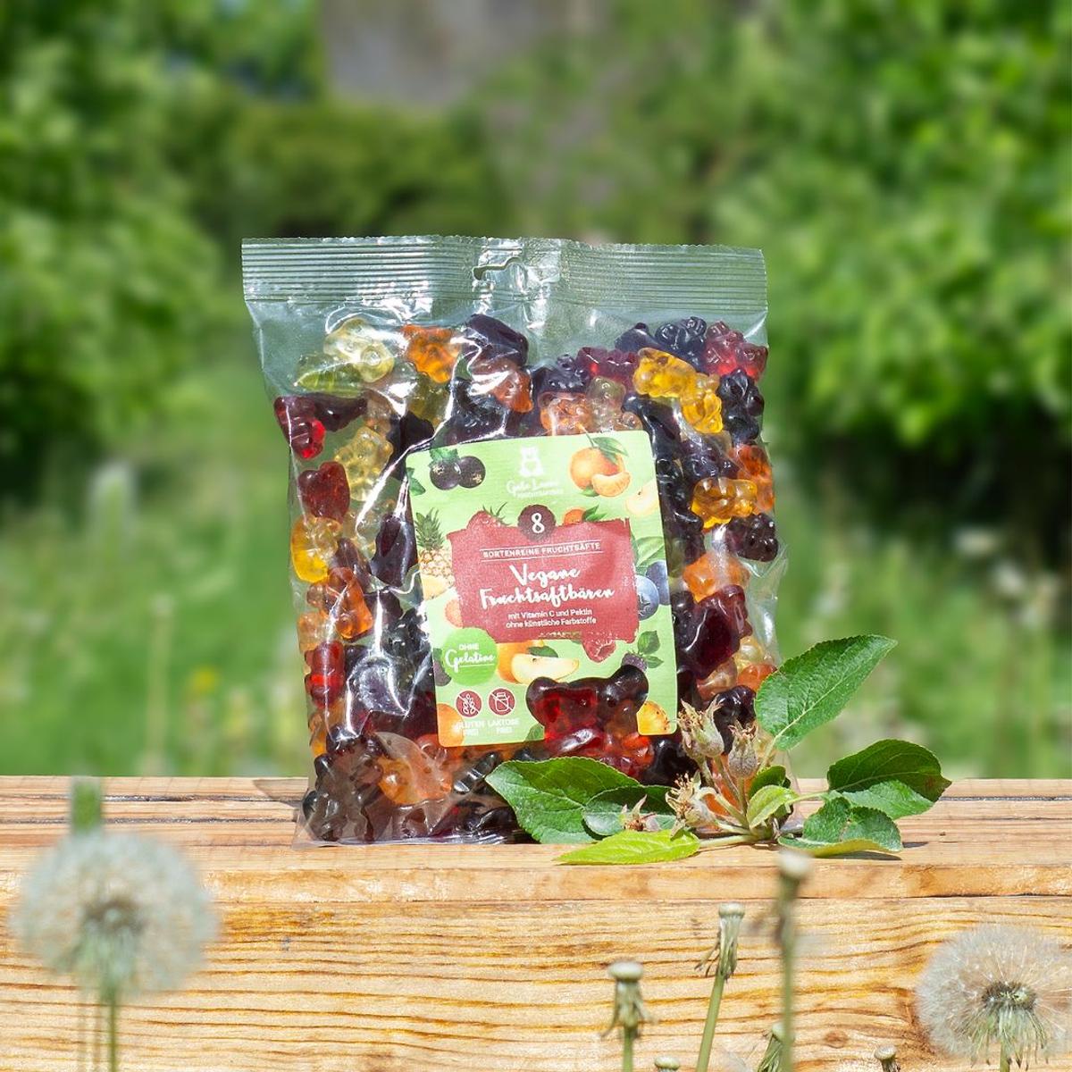 Vegane Fruchtsaftbren mit Herz - 8 Sorten Vegane Gummibren ohne Gelatine  kaufen
