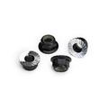 STOPMUTTER ALU 5MM MIT FLANSCH VERZAHNT SCHWARZ (4) TRAXXAS UDR, MAXX *J*
