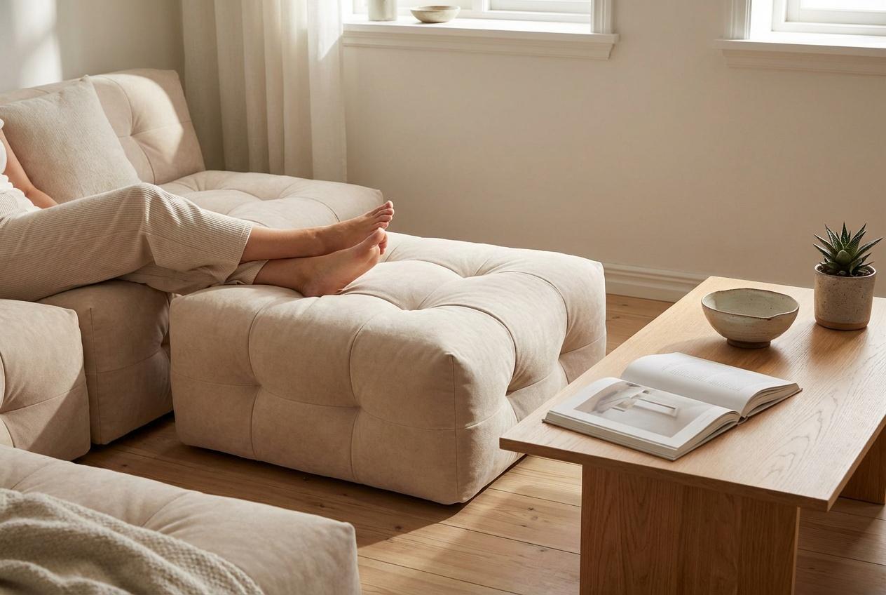 Hocker Not-a-Sofa Wohnzimmer beige