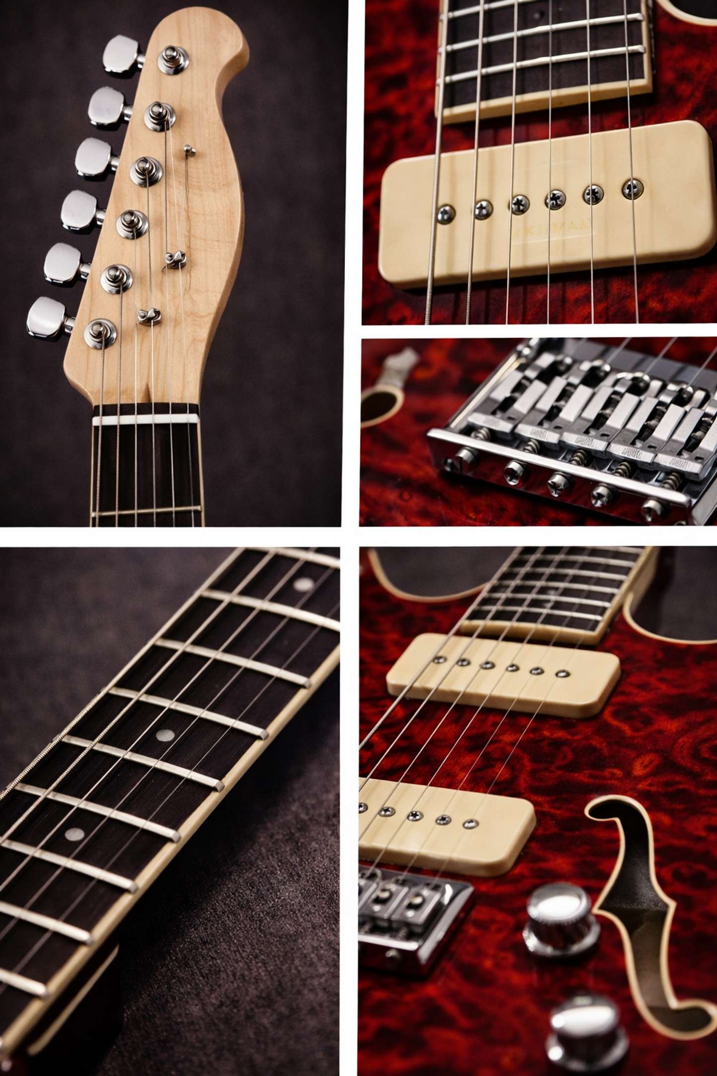 Harley Benton TE-90QM LH Trans Red
