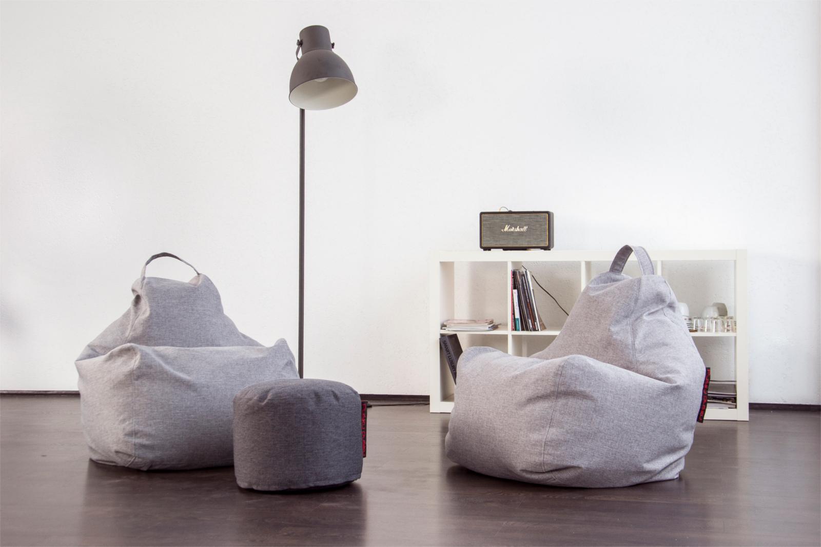 Sitzsack Boden groß grau