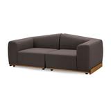 Graue 2er-Couch skandinavisches Design