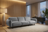 3-Sitzer Modulsofa BEAN in grau im eleganten skandinavischen Design für Loungebereich, Büro und Wohnzimmer