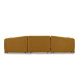 3er-Couch senfgelb skandinavisches Design