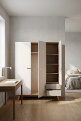 Kleiderschrank weiß skandinavisch - Kleiderschrank HUH aus Holz modern