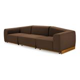 3er-Couch Wohnzimmer braun