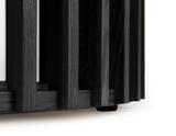 Kleiner runder Couchtisch Holz schwarz
