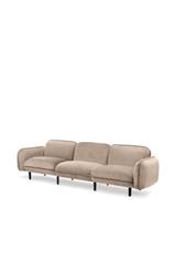 3er Designersofa BEAN in beige mit modularem Aufbau