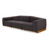 3er-Sofa Wohnzimmer grau