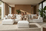 Ecksofa groß skandinavisches Design beige
