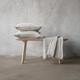 Leinen Plaid beige Landhaus 135x250 cm