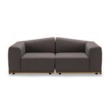 Graues Designersofa 2-Sitzer skandinavisch