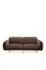 Braunes 2-Sitzer Designersofa BEAN mit modularem Aufbau