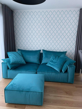 Modulsofa Cozy 2er-Sofa mit Hocker skandinavisches Design
