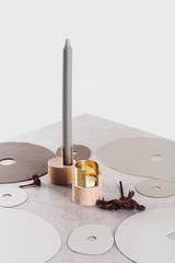 Tassenuntersetzer aus grauem Leder edles Design