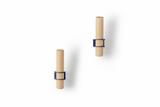 Wandhaken Holz & Metall blau Design
