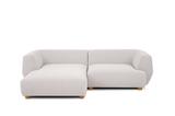 Zeitloses Designer-Sofa mit Liegefläche links skandinavisch