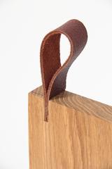 Ledergriff Schneidebrett aus Holz