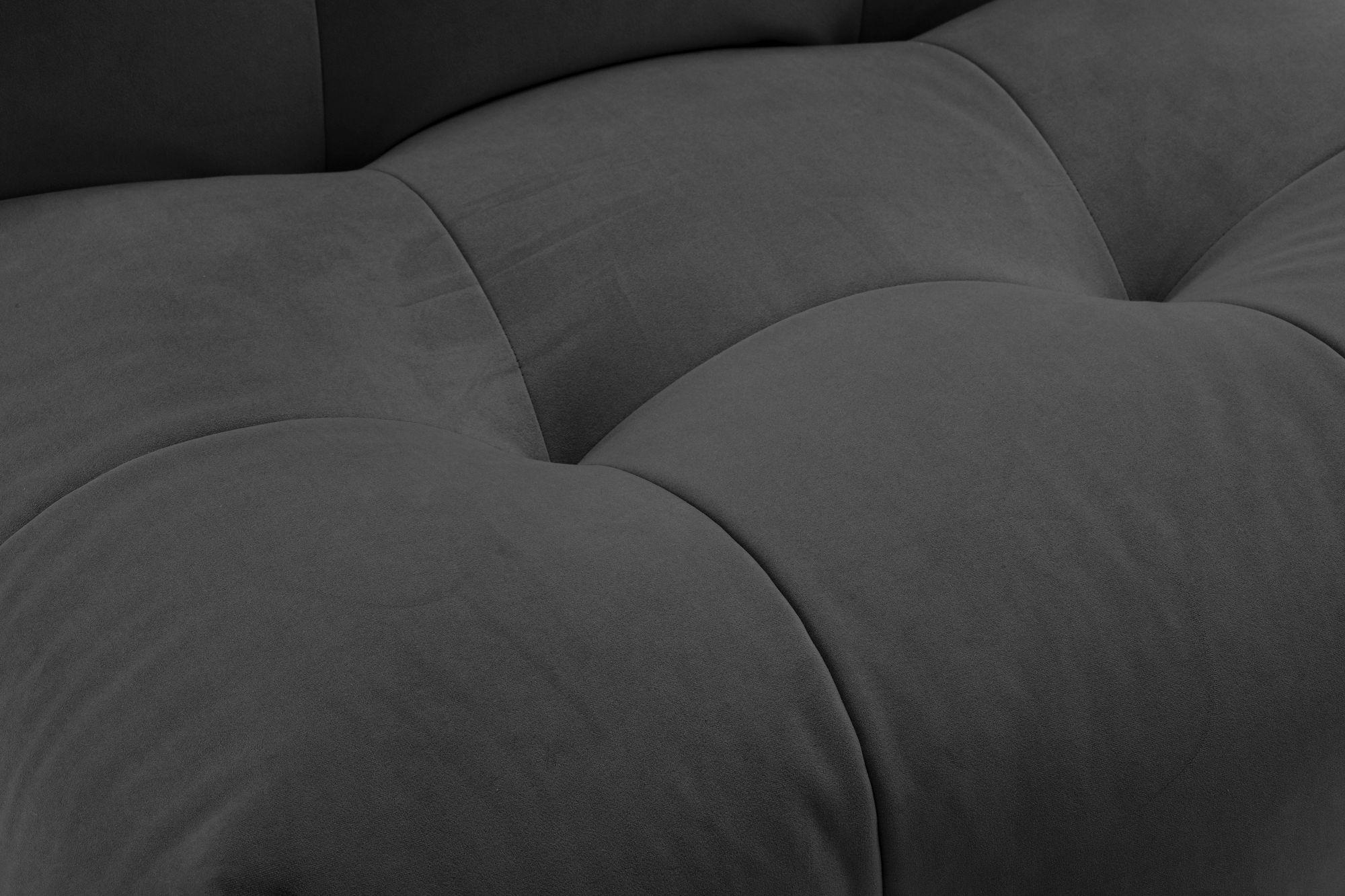 Gepolsterter Pouf NOT-A-SOFA mit modularem Aufbau für Modul- Designersofa NOT-A-SOFA im skandinavischen Stil in dunkelgrau
