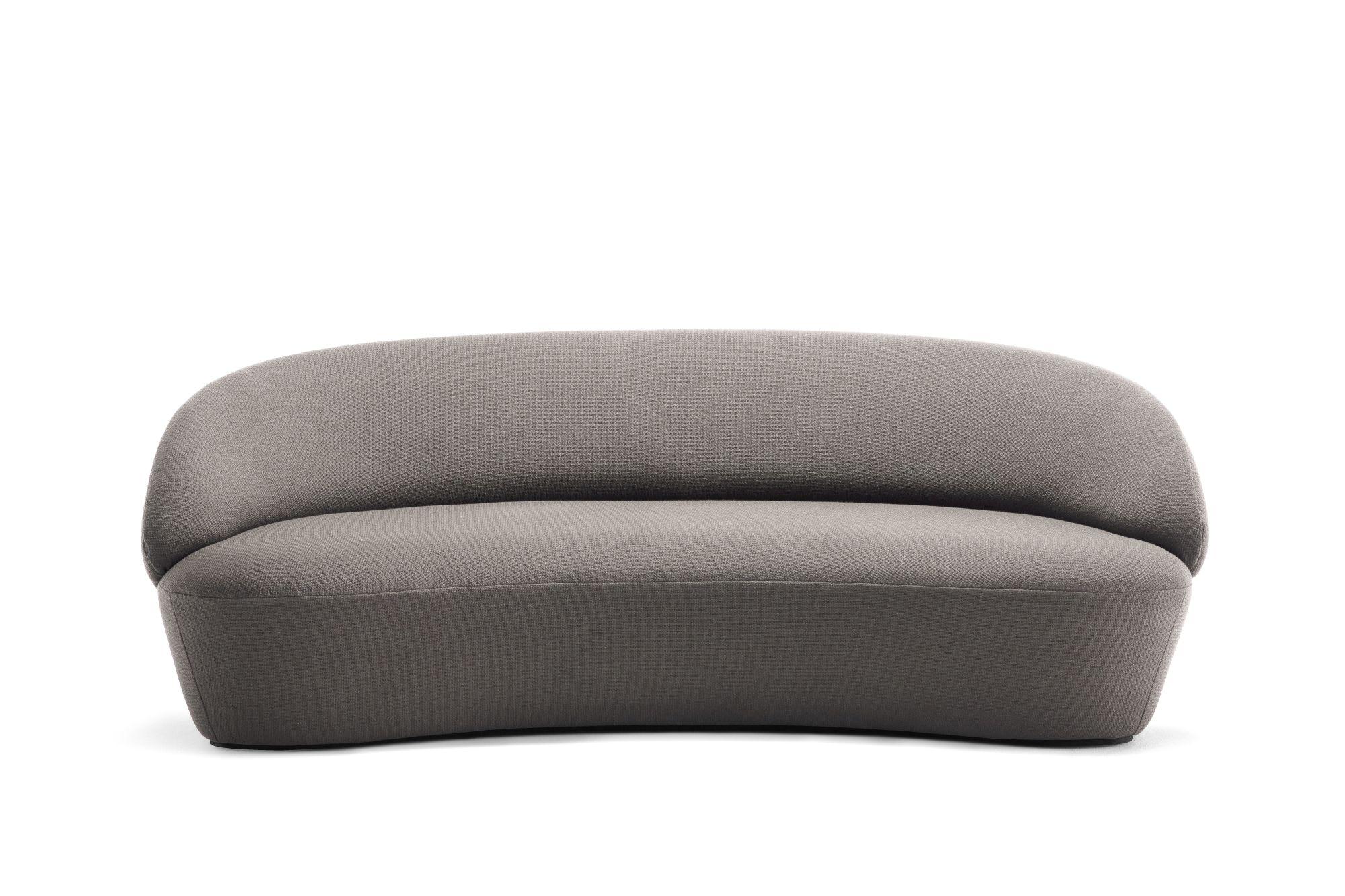 Rundes 3er Designersofa NAIVE in beige