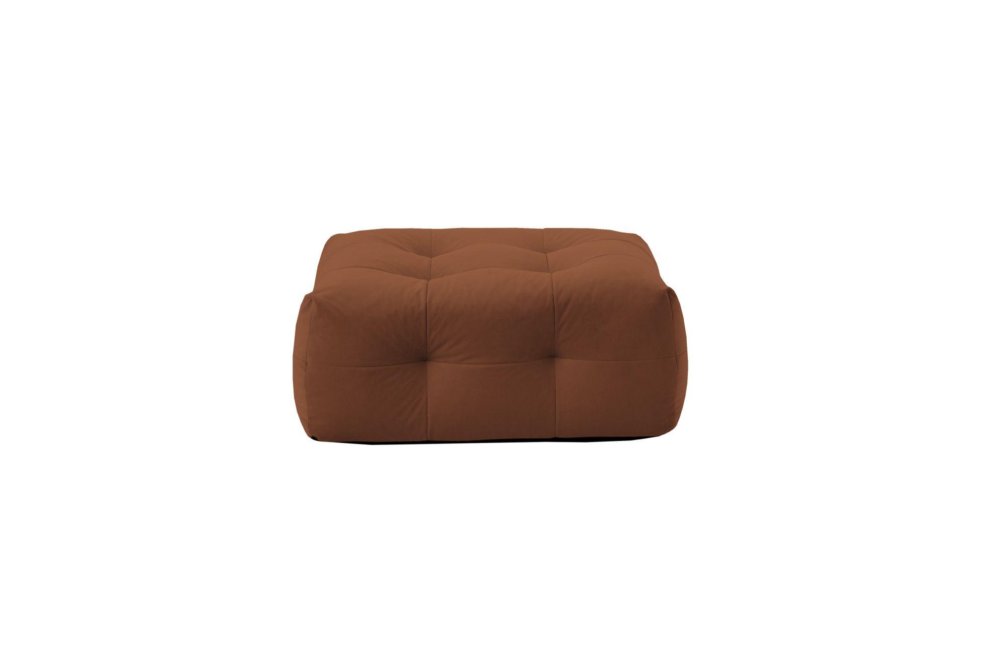 Modularer Sofahocker in braun - Pouf NOT-A-SOFA mit Polsterung im skandinavischen Design für Wohnzimmer, Empfangsbereich und Büro