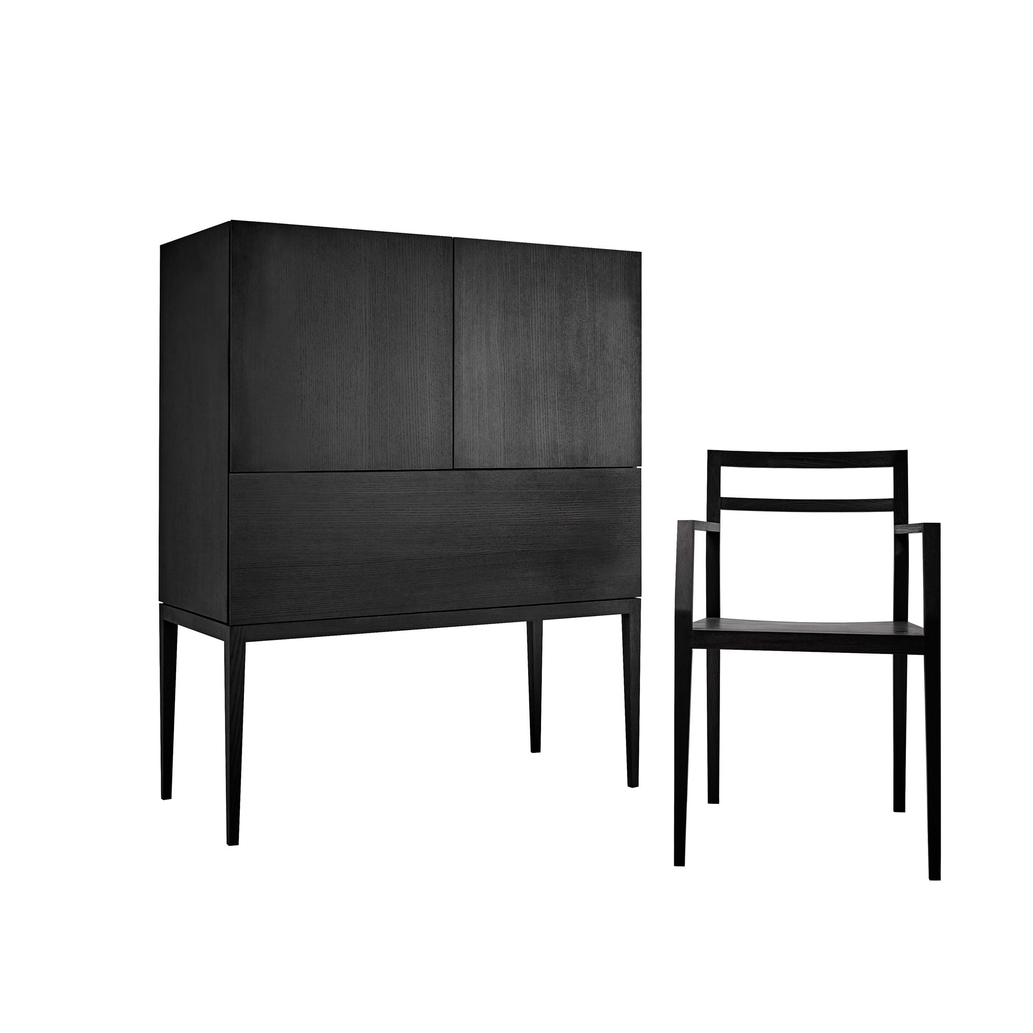 Schrank für Schlafzimmer groß schwarz - Cabinet MINT LARGE