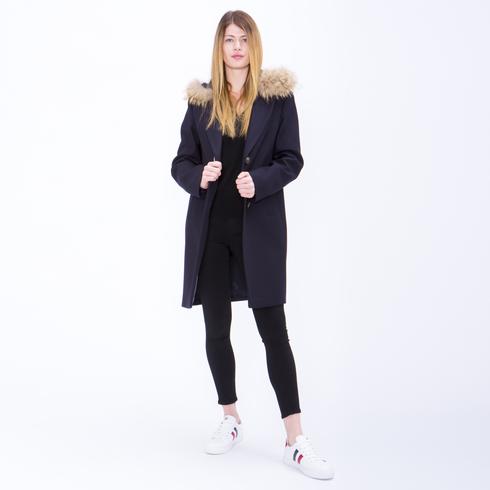 Coat (Hoody & Fur), navy