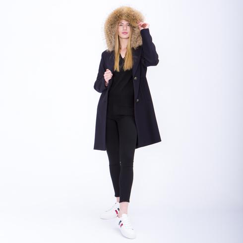 Coat (Hoody & Fur), navy