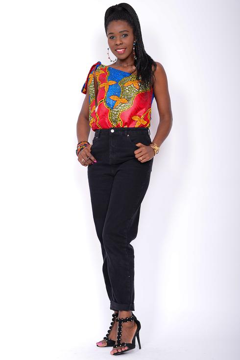 Buntes Afrikanisches Top Ayla