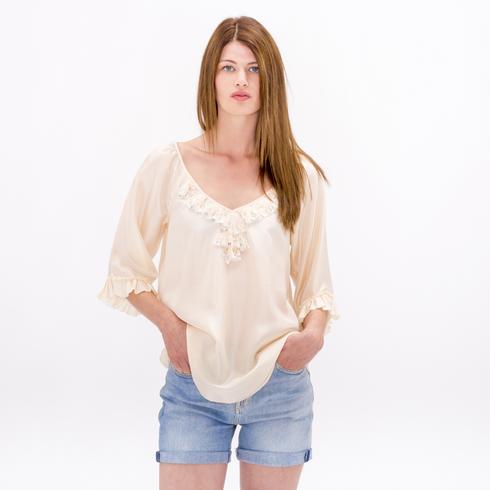 BLUSE, beige