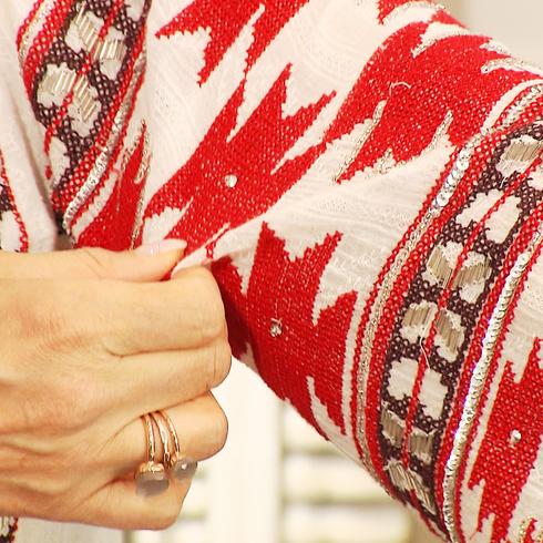 BLUSE, white-red