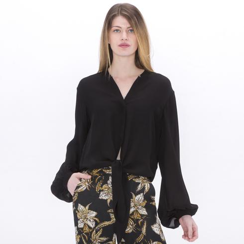 BLUSE, pure black