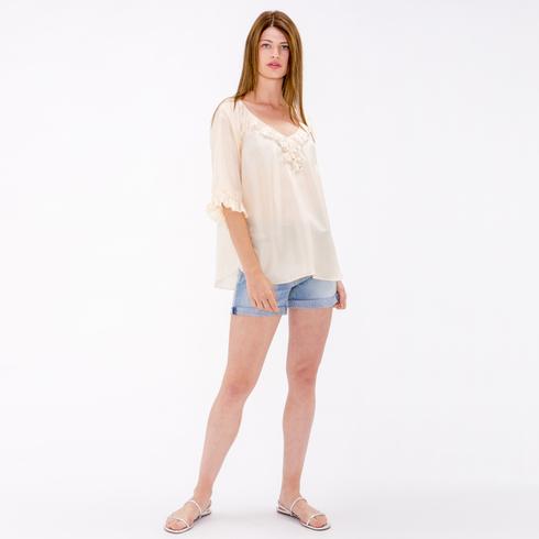 BLUSE, beige