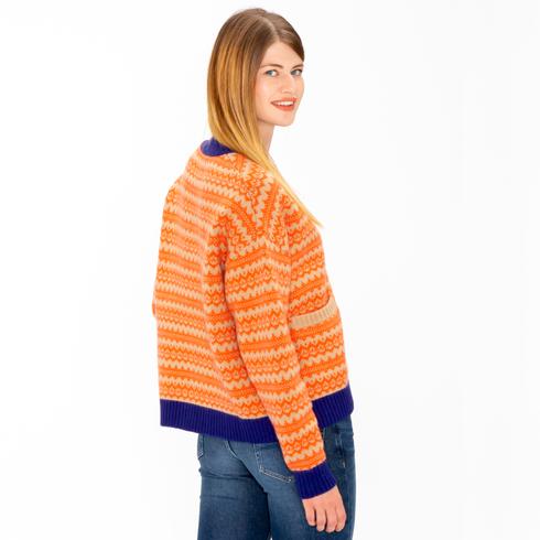 STRICKJACKE, lila multi