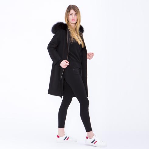 Coat (Hoody & Fur), black