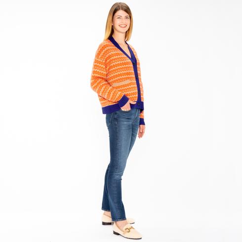 STRICKJACKE, lila multi