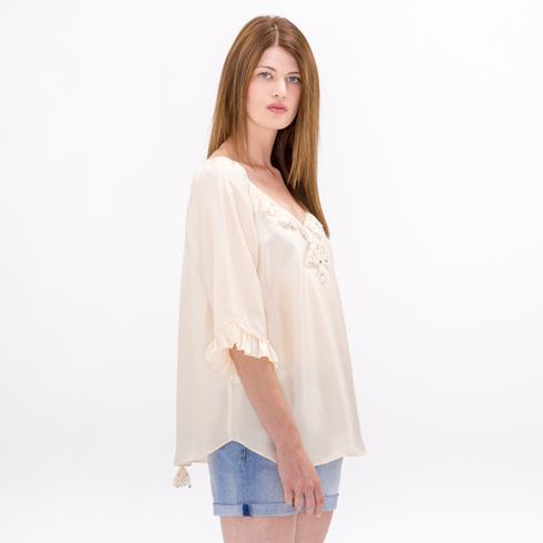 BLUSE, beige