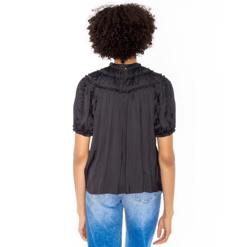 BLUSE, schwarz