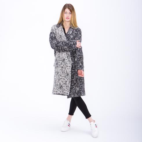 Mantel, schwarz/weiß