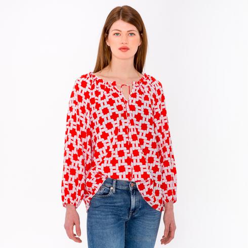 BLUSE, rot multi