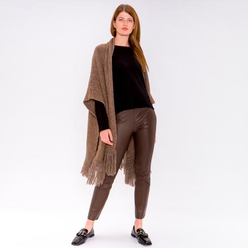 PONCHO, cappuccino