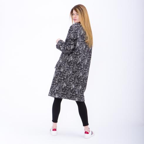 Mantel, schwarz/weiß