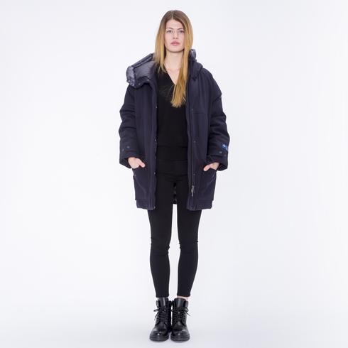 PARKA, melton blue