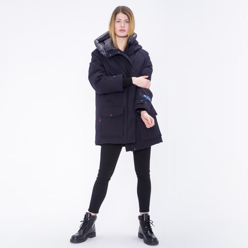 PARKA, melton blue